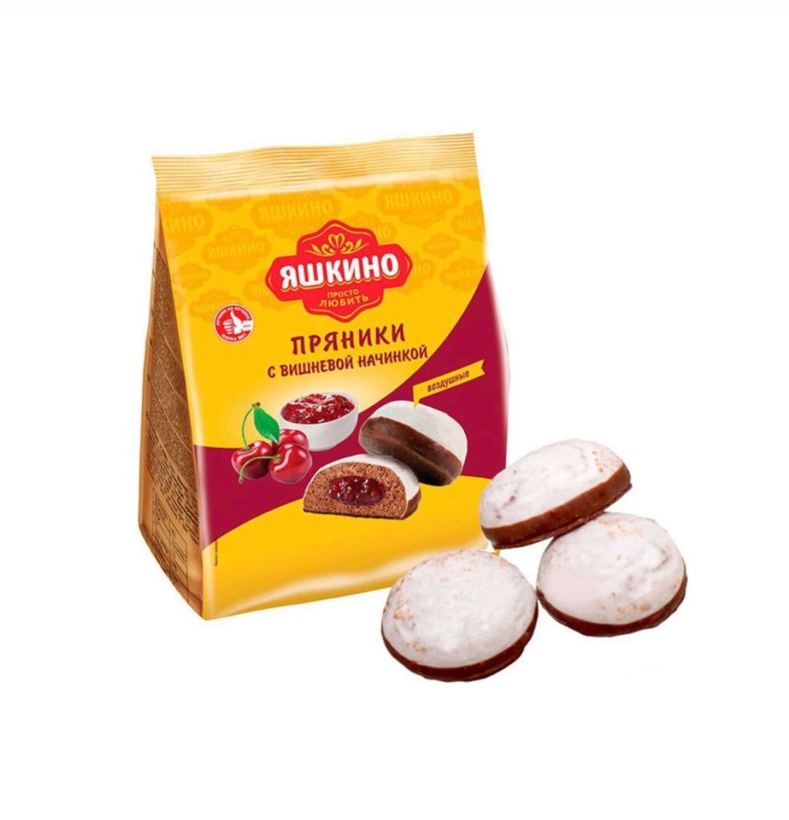 Пряники с Вишневой начинкой от ЯШКИНО 350g